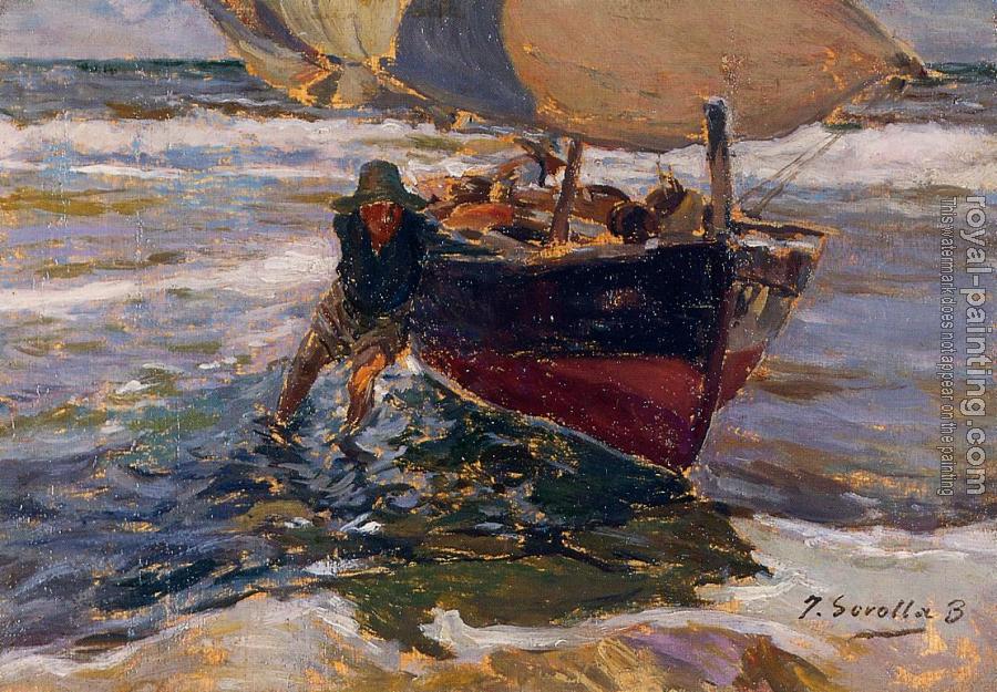 Joaquin Sorolla Y Bastida : Beaching the Boat study